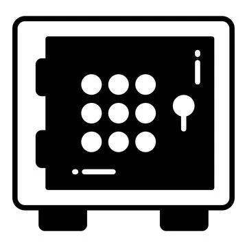 Safe box Protection and security vector icons set cyber computer network bu.. Stock-Illustration