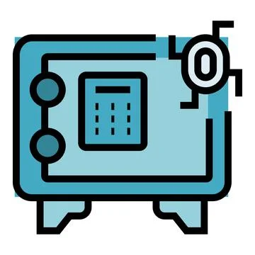 Safe box security icon vector flat Illustrazione stock