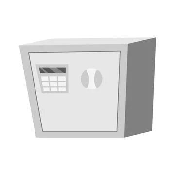 Safe box semi flat color vector object Stock Illustration