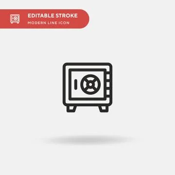 Safe Box Simple vector icon. Illustration symbol design template for web mobi イラスト素材