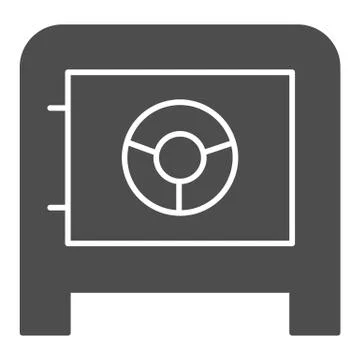 Safe box solid icon. Bank safe vector illustration isolated on white. Strongbox 스톡 일러스트
