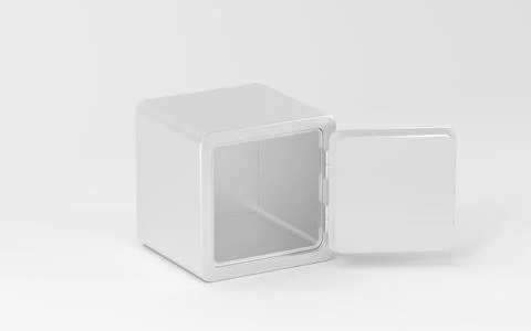 Safe box with white background, 3d rendering. 스톡 일러스트