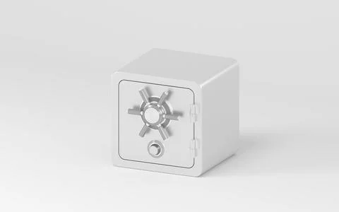 Safe box with white background, 3d rendering. 스톡 일러스트