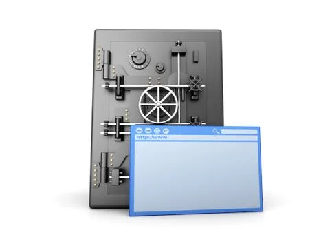 Safe browsing. 库存插图