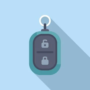 Safe chip control icon flat vector. Security vehicle Illustrazione stock