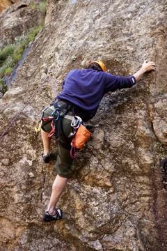 Safe climber. Stock Photos
