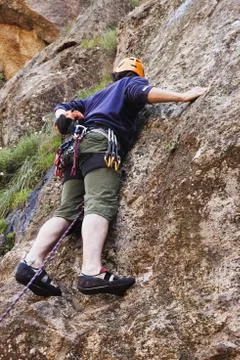 Safe climbing Foto stock