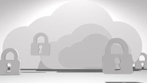 Safe cloud computing internet of things IoT online storage technology イラスト素材