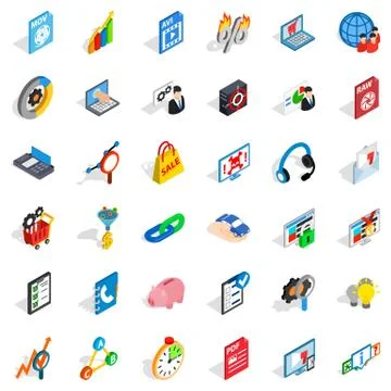Safe cloud icons set, isometric style イラスト素材