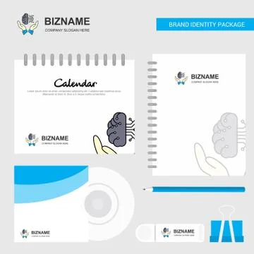 Safe cloud Logo, Calendar Template, CD Cover, Diary and USB Brand Stationary  Illustrazione stock