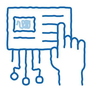 Safe code set doodle icon hand drawn illustration Stock Illustration