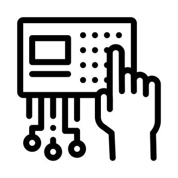 Safe code set icon vector outline illustration Stock Illustration