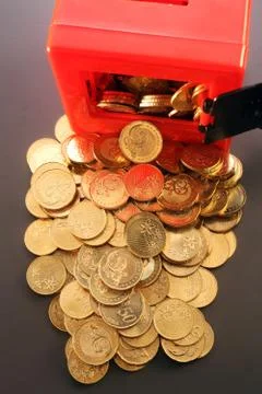 Safe with Coins Stock Photos