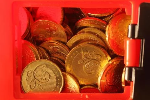 Safe with Coins Stock Photos