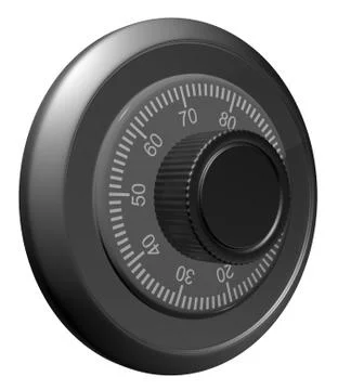 Safe combination lock. Knob with figures Stock Illustration