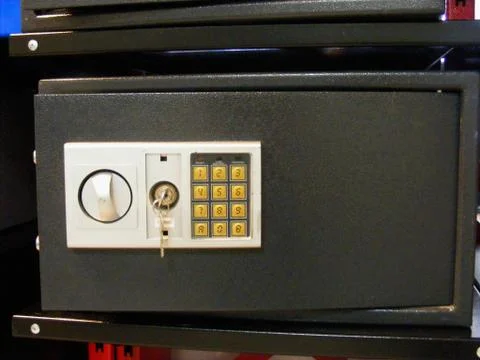 Safe with combination lock, modern safe lock Stock Photos
