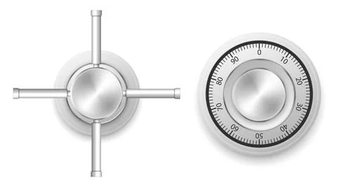 Safe combination lock. Security Concept. Metal Steel Lock For Safety And Priv Stock Illustration