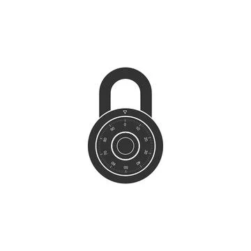 Safe combination lock wheel icon isolated. Combination Padlock. Protection イラスト素材