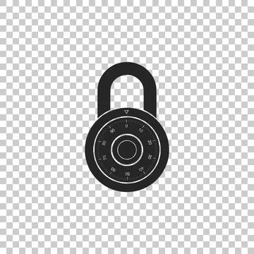 Safe combination lock wheel icon isolated on transparent background. Combination Stock-Illustration