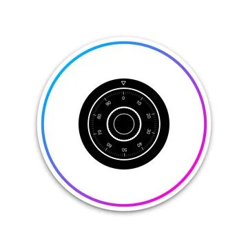 Safe combination lock wheel icon isolated on white background. Protection Stock Illustration