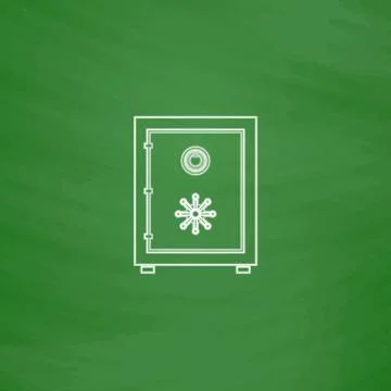 Safe computer symbol Stock Illustration