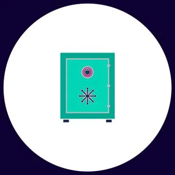 Safe computer symbol Stock Illustration