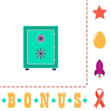 Safe computer symbol Stock-Illustration