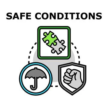 Safe conditions concept vector illustration Stockillustratie