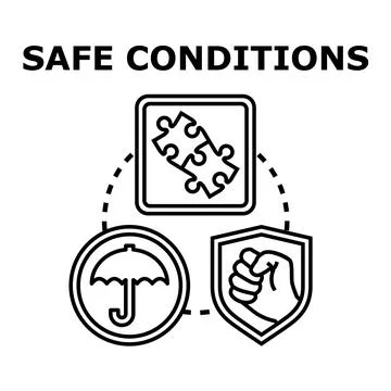 Safe conditions concept vector illustration Stock Illustration