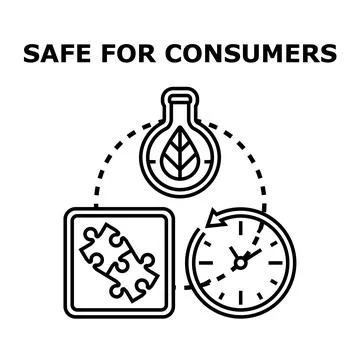 Safe for consumers product development process Stock Illustration