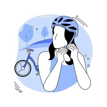 Safe cycling isolated cartoon vector illustrations. イラスト素材