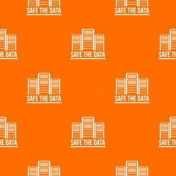 Safe the data pattern orange Stock Illustration
