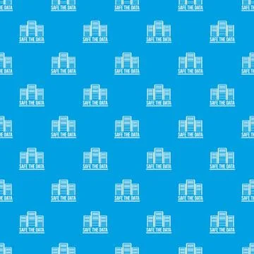 Safe the data pattern vector seamless blue Stock Illustration
