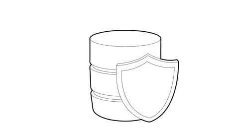 Safe database icon animation Stock Footage 161043820