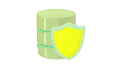 Safe database icon animation Stock Footage 168928805