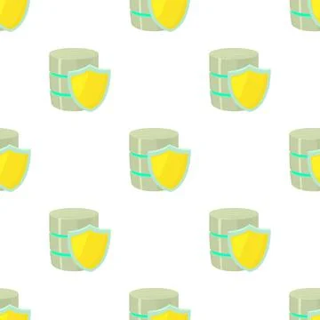 Safe database pattern seamless vector Stock Illustration