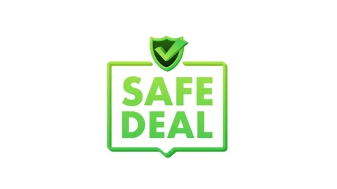 Safe deal green shield icon animation Stock Footage 337967589