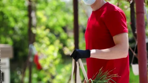 Safe delivery during quarantine Stock Footage 137123741