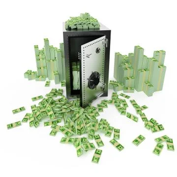 Safe deposit 3d Illustrazione stock