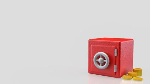 The Safe deposit box for Earn or Business concept 3d Rendering. Ilustración de archivo