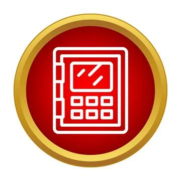 Safe deposit box icon protecting finances Illustrazione stock