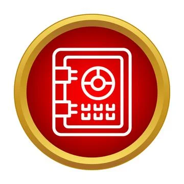 Safe deposit box icon representing security and protection Stock Illustration