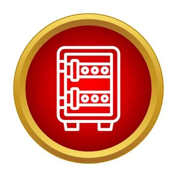 Safe deposit box icon symbolizing security and finances Stock Illustration