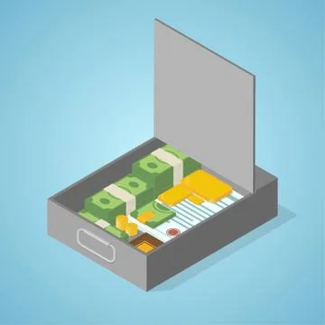 Safe deposit box Stock Illustration