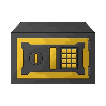 Safe deposit box illustration Illustrazione stock