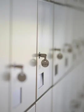 Safe deposit lockboxes Stock Photos