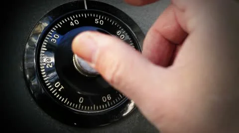 Safe Dial Closeup Stock Footage 10564128