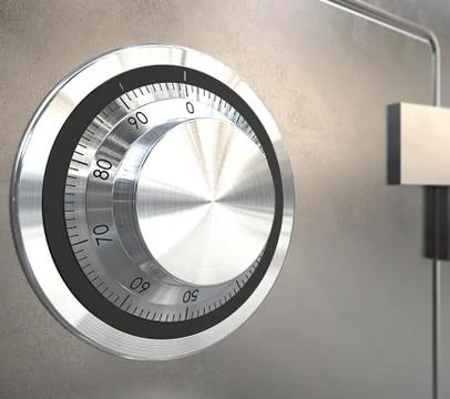 Safe Dial Lock. Ilustración de archivo