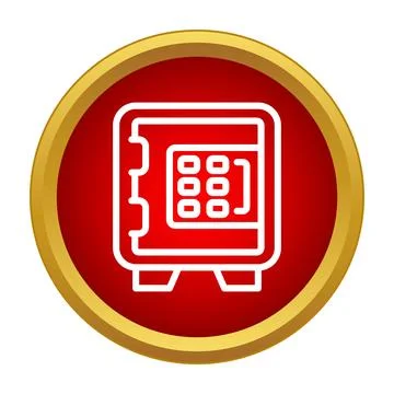 Safe with digital keypad representing security and finance Stockillustratie