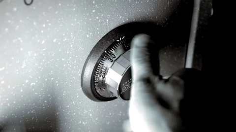 Safe Door Close (b/w) Stock Footage 61965373